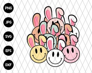 Easter Bunny Smile Face Svg file