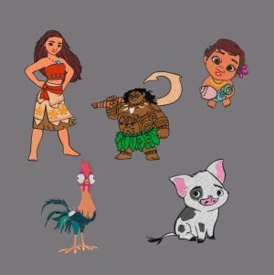 Embroidery Design 5 Set Moana