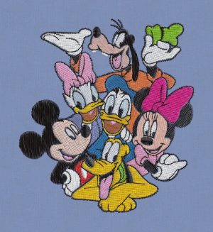Embroidery Design Mickey Minnie Mouse Friends