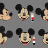 Embroidery Design Mickey Mouse Head Face 6 Set