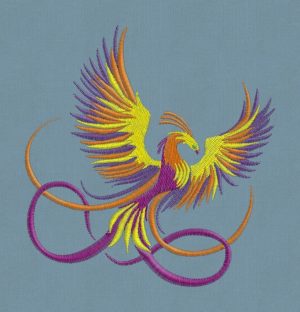 Embroidery Design Phoenix Bird