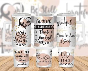 Faith Affirmation 40 Oz 2 Piece Tumbler Wrap