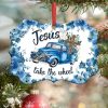 Faith Old Truck Jesus Take The Wheel Ornament PNG, Benelux Christmas Ornament