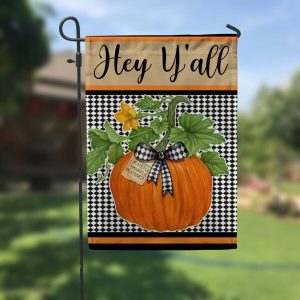 Fall Pumpkin Grateful Thankful Bless Garden Flag – 12×18 Garden Flag