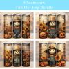 Fall Scarecrow Pumpkin Sunflower Tumbler Png