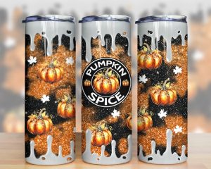 Fall Season Pumpkin Spice Tumbler Png