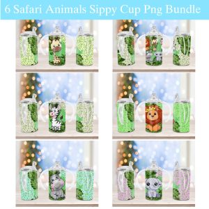Farm Animals Bundle Sippy Cup Sublimation Design Copy