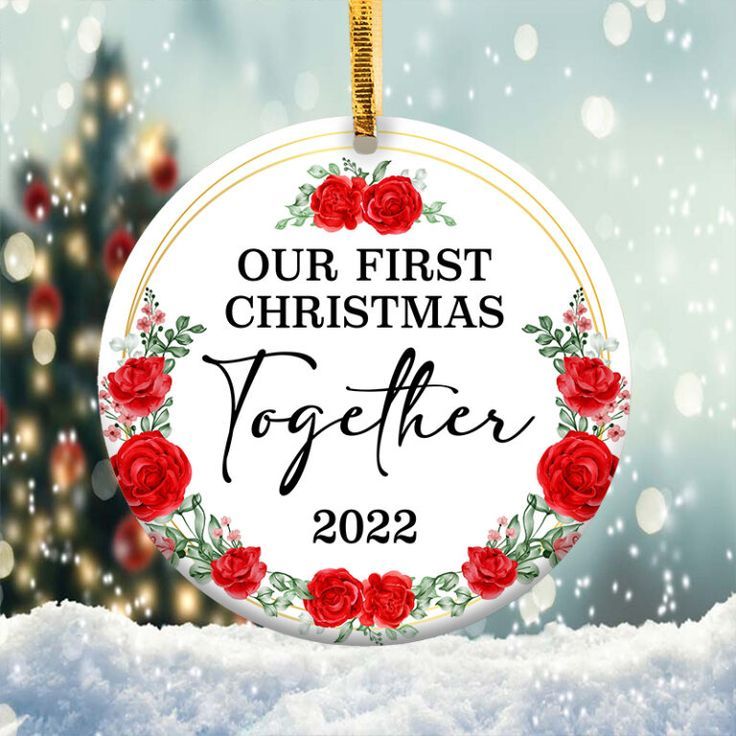 First Christmas Together Ornament Png, Round Christmas Ornament First Christmas Together Ornament Png, Round Christmas Ornament
