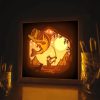 Fishing-Fisherman 3D Paper Cut Light Box Template