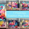 Flamingo Bundle Colorful Tumbler Png