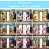 Floral Add Your Name Bundle Tumbler Png
