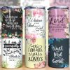 Floral Bible Verse Affirmation Tumbler Png
