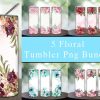 Floral Glitter Bundle Tumbler Png