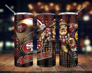 Football Team Logo Tumbler Png 20oz Skinny Tumbler Png 2