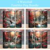 Forest Waterfall Tumbler Png