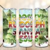 Forsty Rudolph Santa Jesus Tumbler PNG, 20oz Skinny Tumbler PNG
