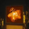 Fox Family 3D Paper Cut Light Box Template