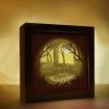 Fox Forest 3D Paper Cut Light Box Template