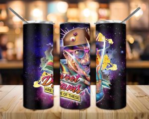 Freddy Krueger Halloween Tumbler Wrap, Sweet Dreams Tumbler PNG