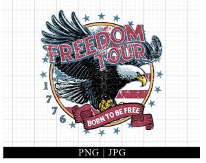 Freedom Tour Retro Png 4th Of July Png Usa Flag Png American Patriotic Png Fourth Of July T Shirt Design Sublimation Png Design