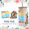 Fueled By Iced Coffee And Anxiety 16 Oz Glass Can Png File