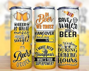 Funny Beer Alcohol Tumbler Png