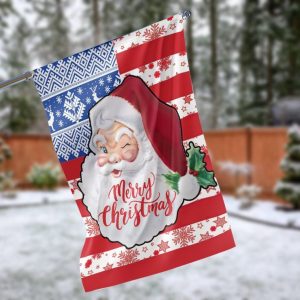 Funny Santa Merry Christmas Garden Flag – 12×18 Garden Flag