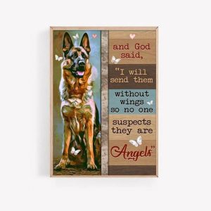 German Shepherd Drawing Poster Print