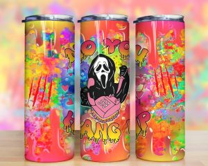 Ghost Colorful Scary Movies Horror Characters Tumbler Png
