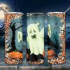 Ghost Halloween Tumbler Wrap, Halloween Sublimation Design