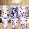 Girl Butterflies Floral 40 Oz 2 Piece Tumbler Wrap