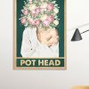 Girl Pot Head Poster Print, Digital Poster Wall Art