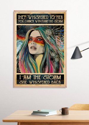Girl They Whispered To Her You Cannot Withstand The Storm Poster Print