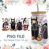 Halloween Coffee Villains 16 Oz Glass Can Png File