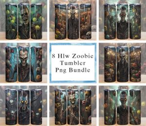 Halloween Creepy Zoombie Tumbler Png