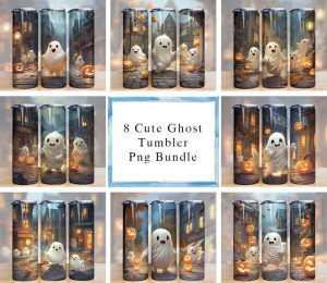 Halloween Cute Ghost Tumbler Png