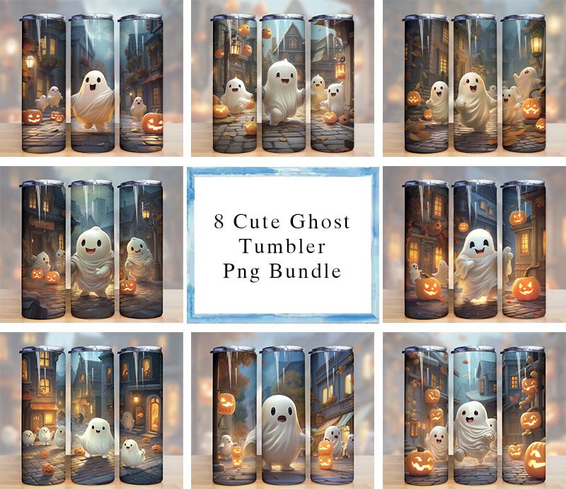 Halloween Cute Ghost Tumbler Png Halloween Cute Ghost Tumbler Png