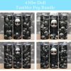 Halloween Doll Creepy Spooky Skulls Tumbler Png