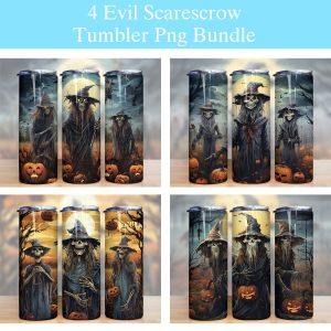 Halloween Evil Scarecrow Tumbler Png