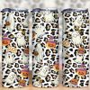 Halloween Ghost Boo Leopard Tumbler Png