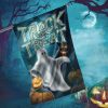 Halloween Ghost Trick Or Treat Garden Flag – 12×18 Garden Flag