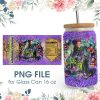 Halloween Hocus Pocus Witch Glitter 16 Oz Glass Can Png File