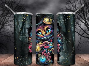 Halloween Horor Movie Cat Tumbler Png 20oz Skinny Tumbler Png