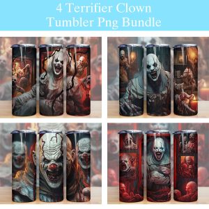 Halloween Horror Clown Tumbler Png