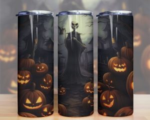 Halloween Jack Skellington Pumpkins Tumbler Png
