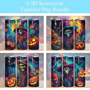 Halloween Scarecrow Tumbler Png