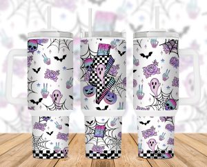 Halloween Spooky Vibes 40 Oz 2 Piece Tumbler Wrap