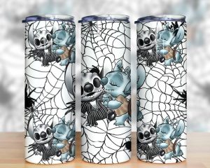 Halloween Stitch Multicolored Cartoon Tumbler Png
