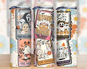Halloween Tarot Cards Tumbler Png