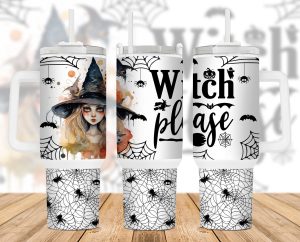 Halloween Witch 40 Oz 2 Piece Tumbler Wrap